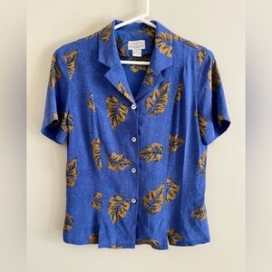 Vintage Womens Collections Cross Country Fashions Silk Paisley Floral Blouse Sz8